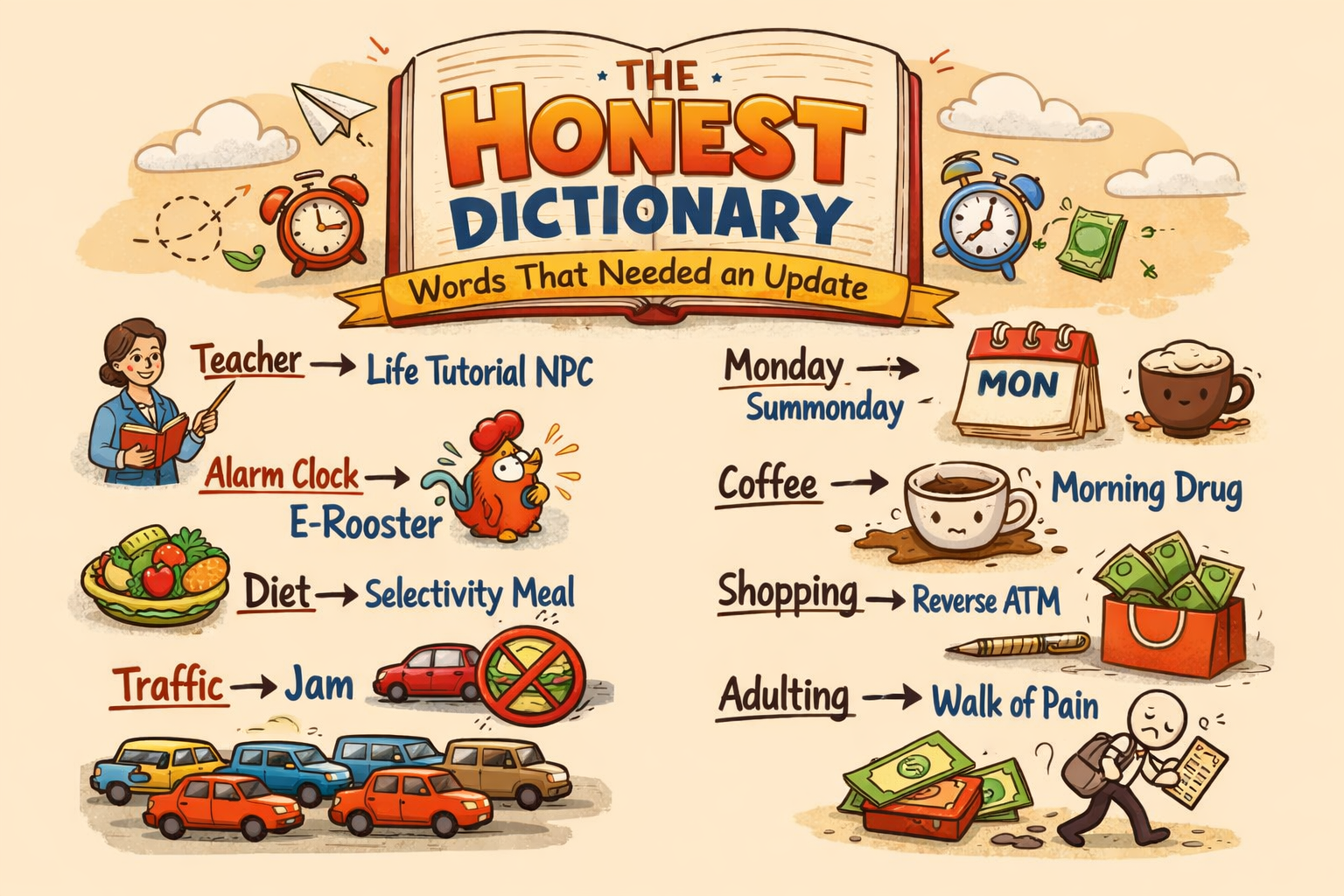 The Honest Dictionary: 12 Words That Need New Names (Shreyalogy Edition)