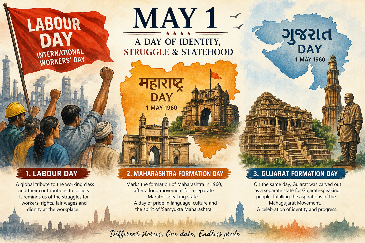 May 1: Labour Day, Maharashtra Day & Gujarat Day – History, Significance and Facts