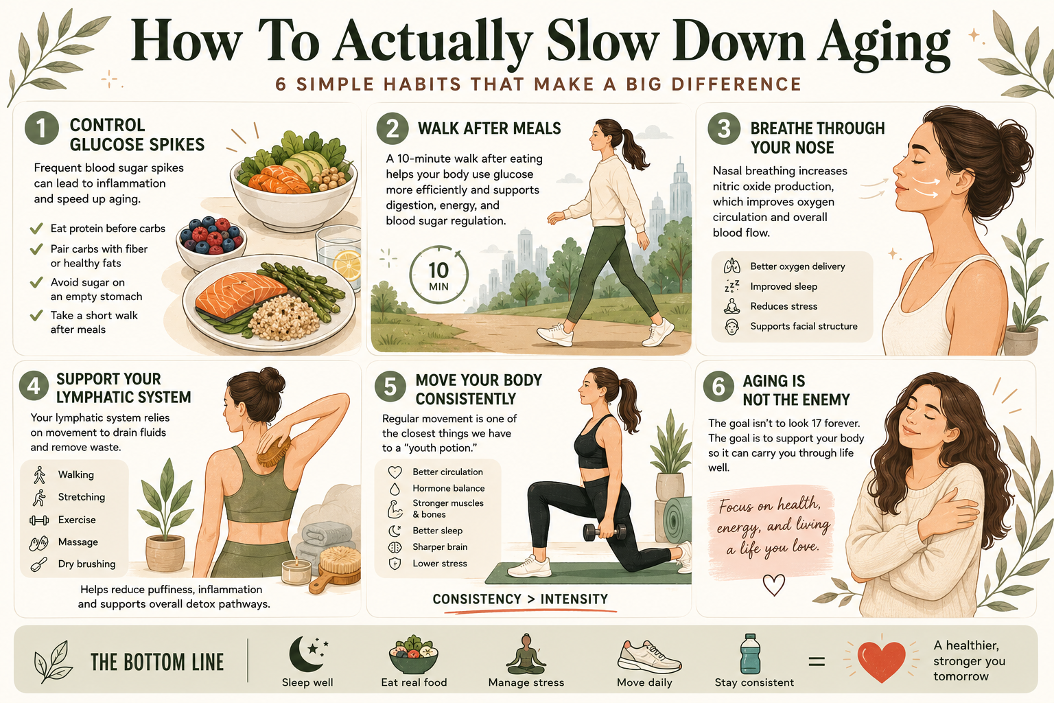 How To Slow Down Aging Naturally: 6 Science-Backed Habits That Actually Help