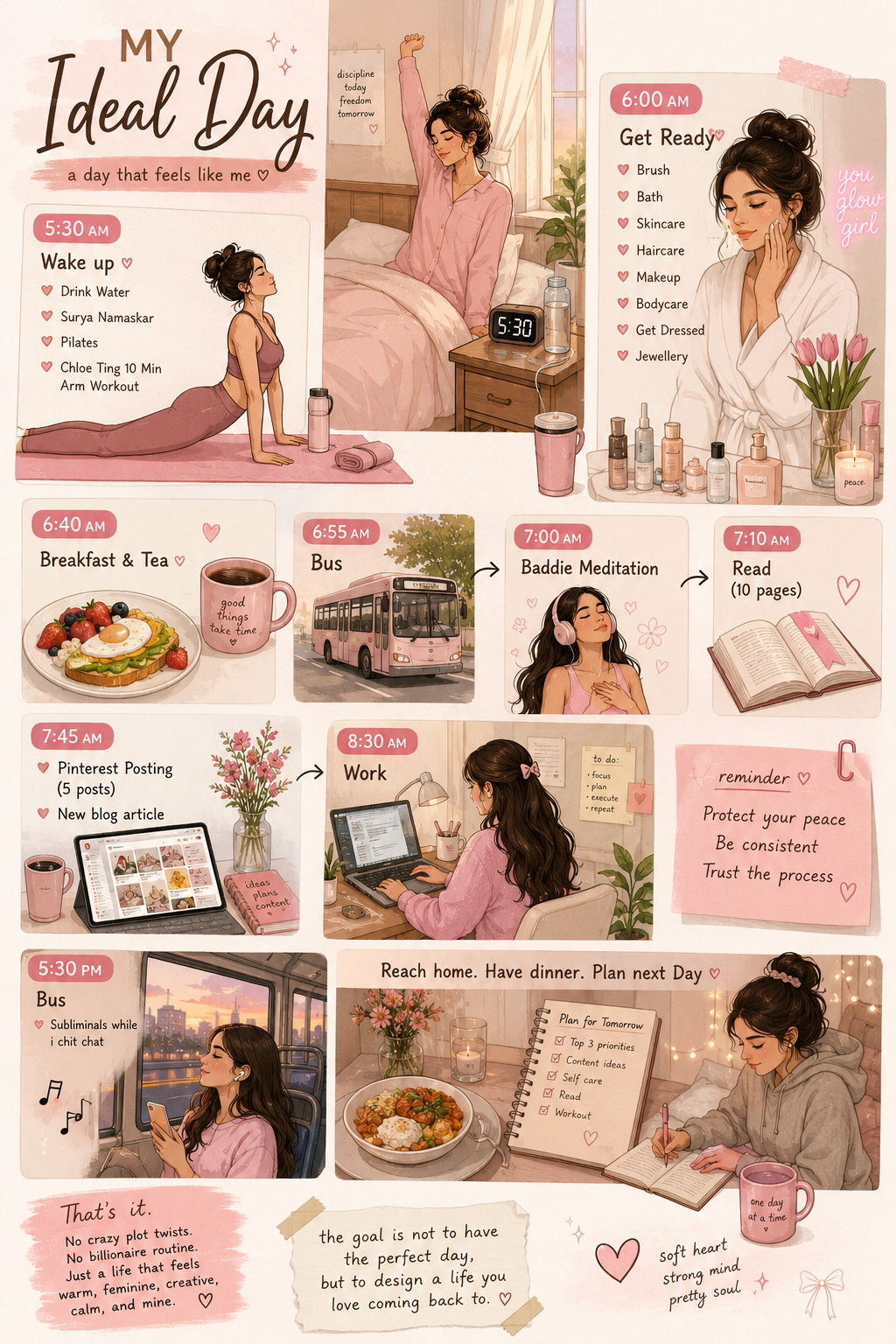 My Ideal Day Routine: A Calm, Productive & Feminine Lifestyle